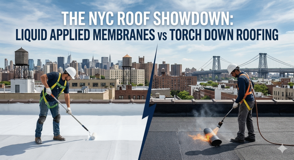 Liquid Applied Membranes vs Torch Down Roofing NYC